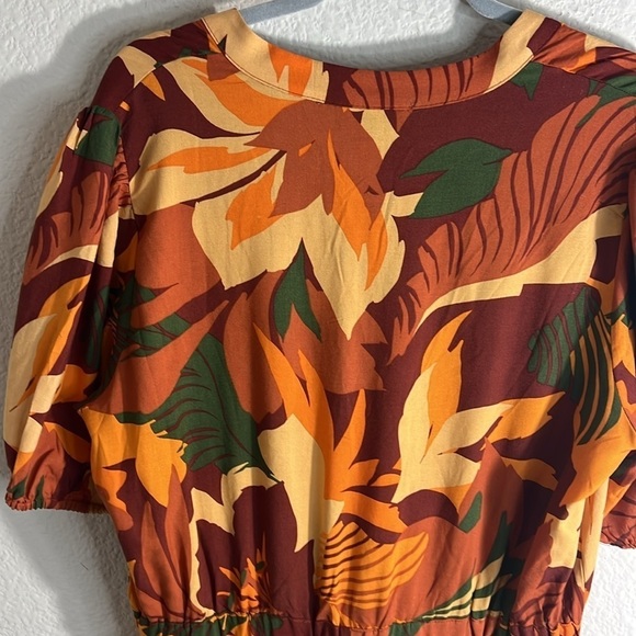 MSK Split-Neck Puff-Sleeve High-Low Dress women’s Sz L Floral Boho NWT - Picture 8 of 8